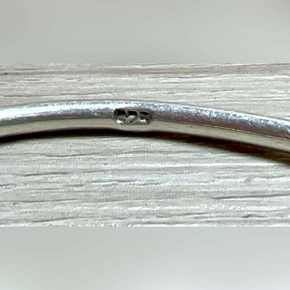 Vintage Sterling Silver Rope Accented Rodeo Bangle Bracelet, 7-7.5", 14.5g - Picture 6 of 7